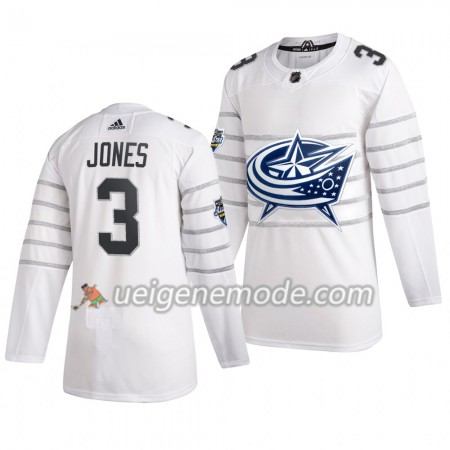 Herren Columbus Blue Jackets Trikot Seth Jones 3 Weiß Adidas 2020 NHL All-Star Authentic